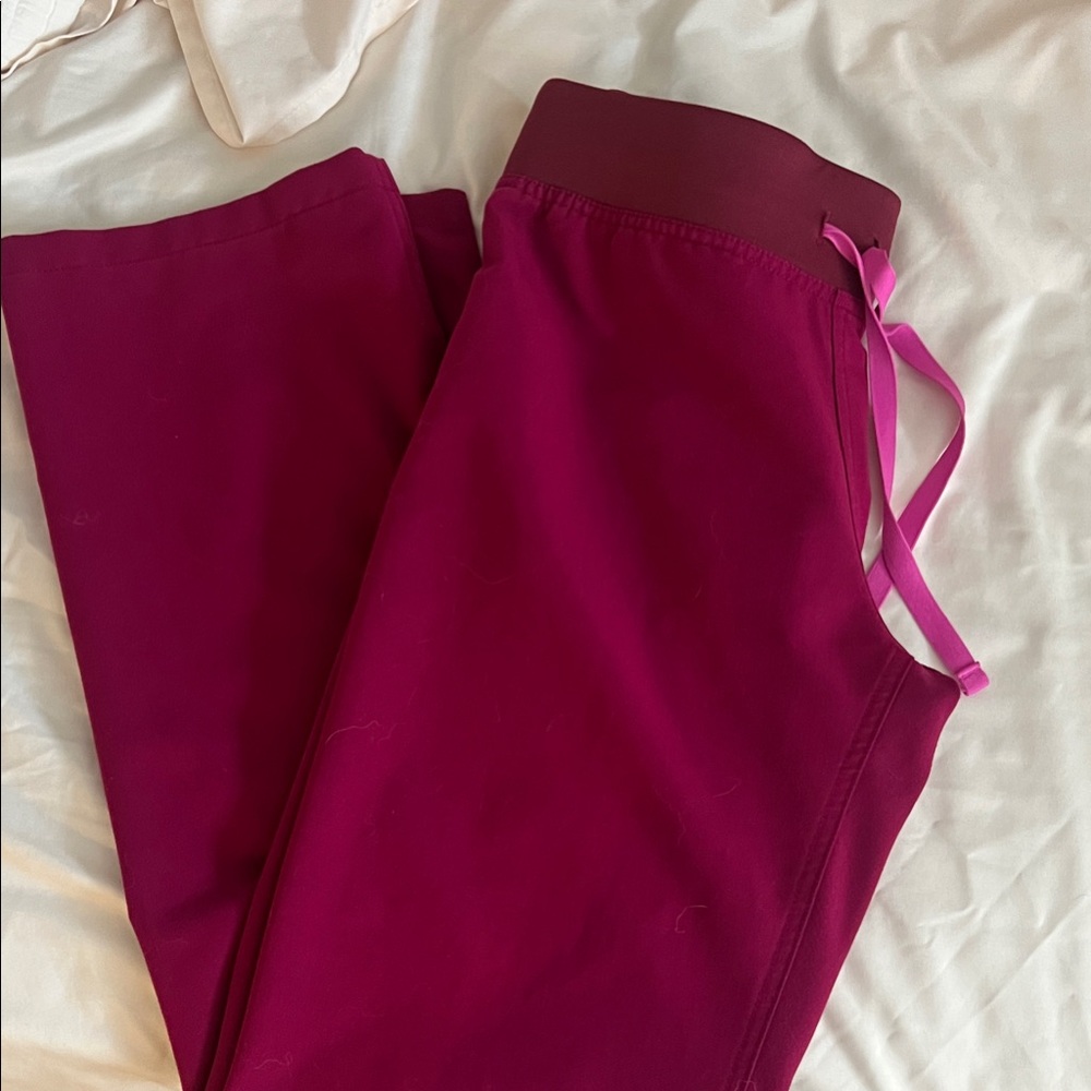 Figs Wine Red Technical Scrub pant